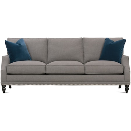 Customizable Transitional Sofa Turned Legs